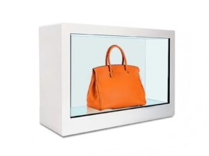Прозрачная LCD-витрина KAYWOON 43″: сенсорный, прозрачный, в формате шкафа — купить в Kaywoon