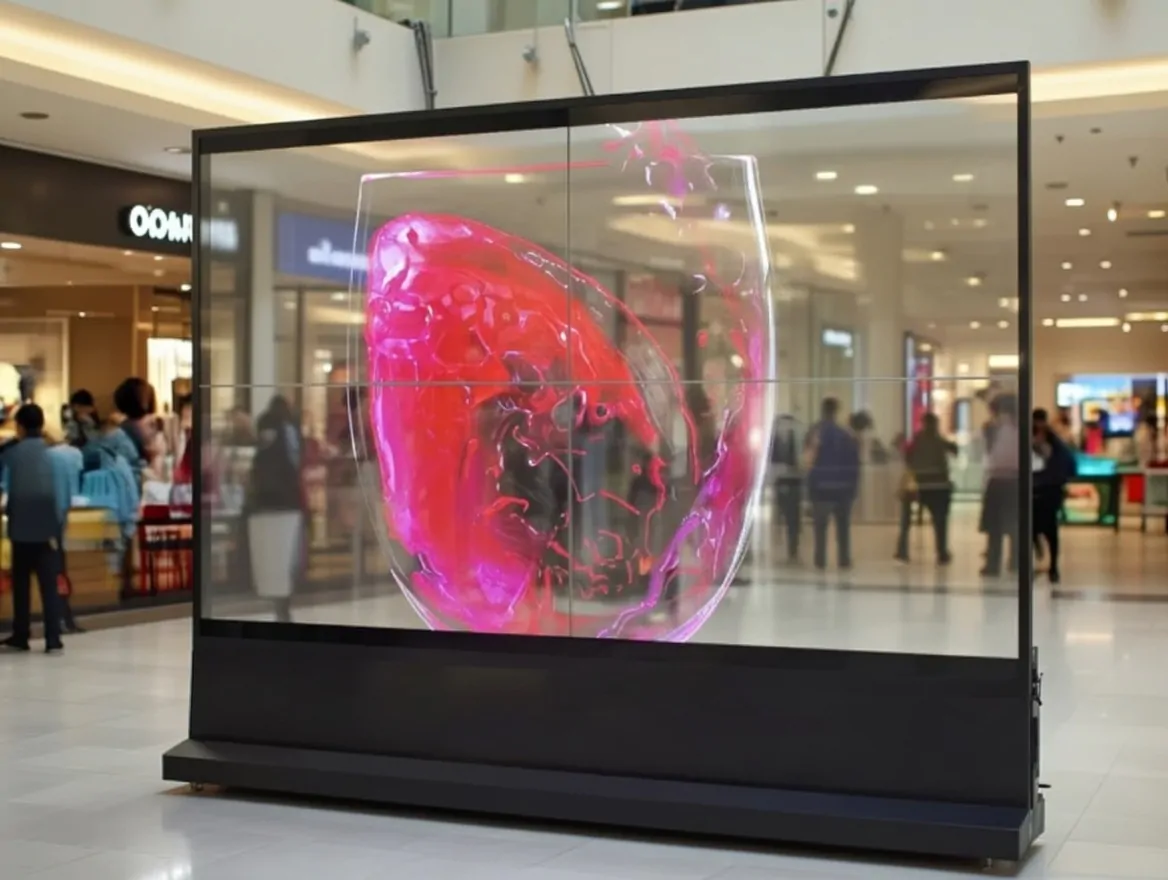 Прозрачная OLED видеостена 2×2 Kaywoon