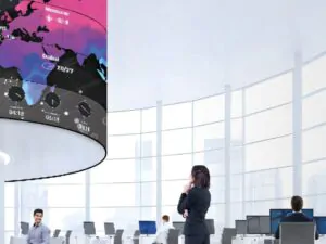 55-дюймовый гибкий OLED экран: изгибаемый дисплей для коммерческих применений и инновационных инсталляций