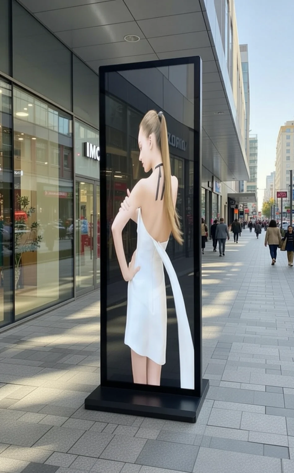 55-дюймовый OLED-прозрачный дисплей для цифровых витрин и интерактивных инсталляций