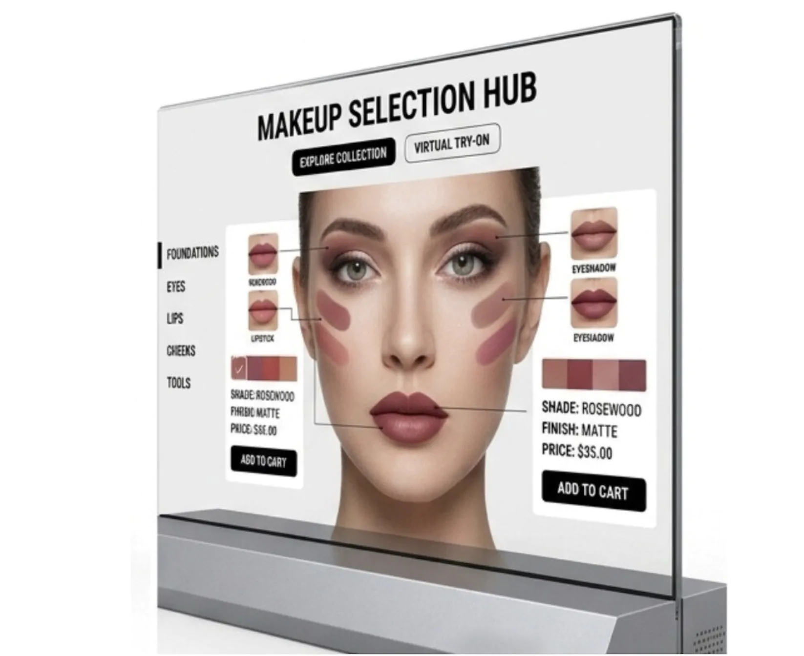 55" Прозрачный OLED сенсорный экран для помещений с Windows и 10-битной глубиной цвета
