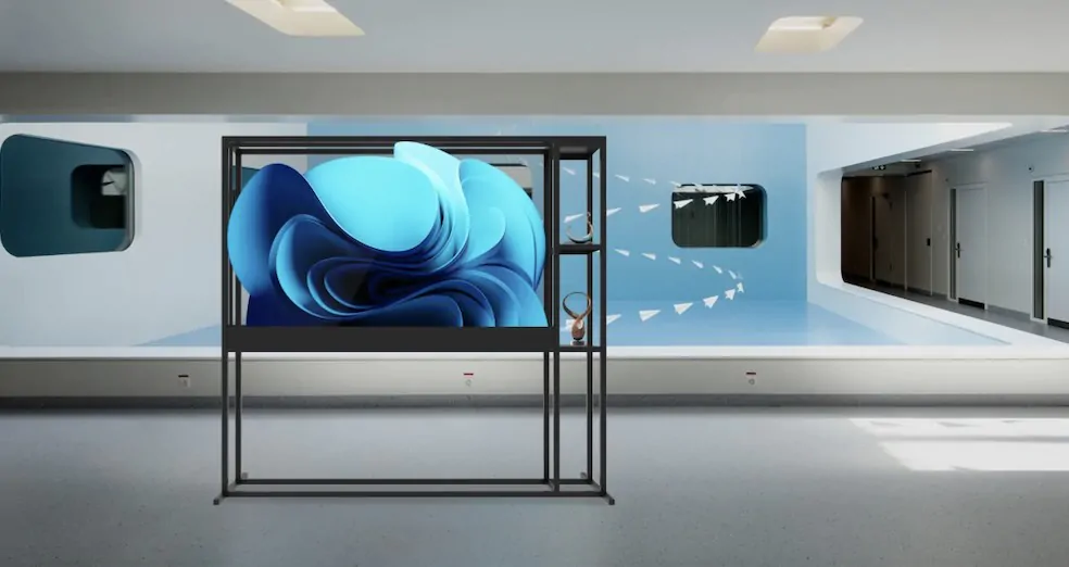 77″ Прозрачный OLED дисплей для видеостен с межпанельным швом 1.8 мм