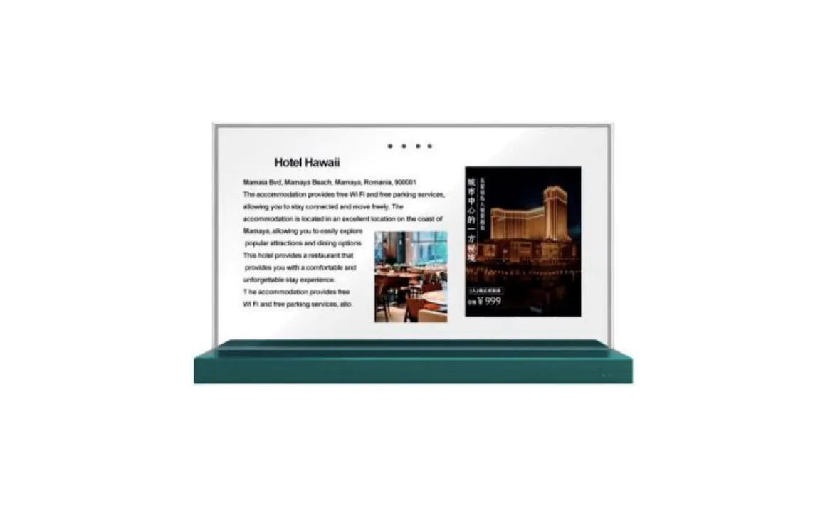 Настольный прозрачный сенсорный OLED монитор 30", WXGA, яркость 600 кд/м2 — фото, характеристики, цена | Kaywoon